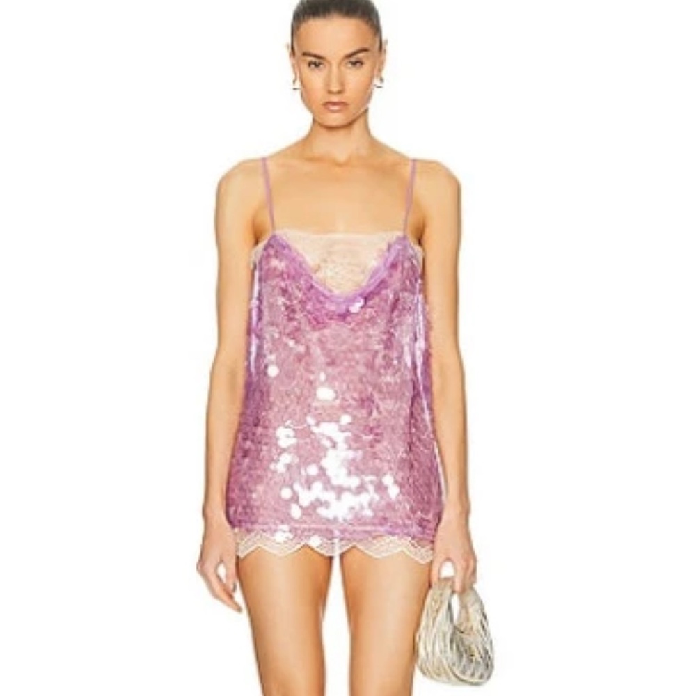 SIEDRES for FWRD Kebi Lace Trimmed Sequin Mini Dress
SIEDRES size M